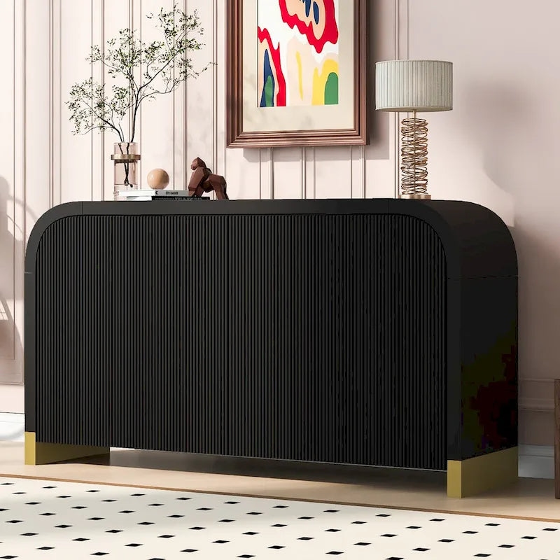 Meuble de rangement avec étagères réglables pour bureau, salon et entrée
