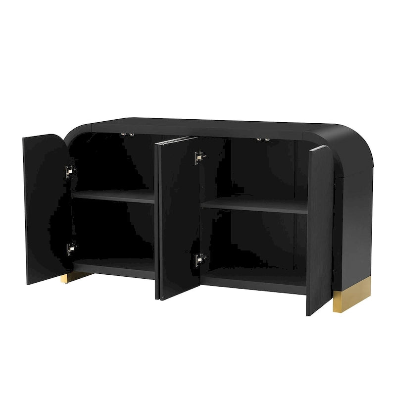 Meuble de rangement avec étagères réglables pour bureau, salon et entrée