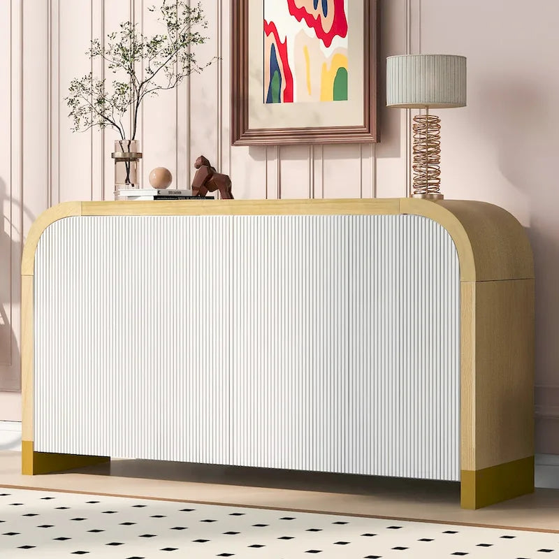 Meuble de rangement avec étagères réglables pour bureau, salon et entrée