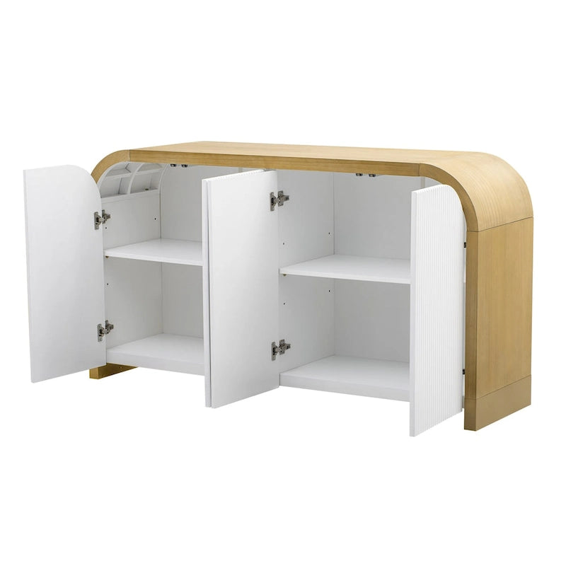 Meuble de rangement avec étagères réglables pour bureau, salon et entrée