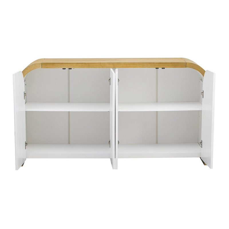 Meuble de rangement avec étagères réglables pour bureau, salon et entrée