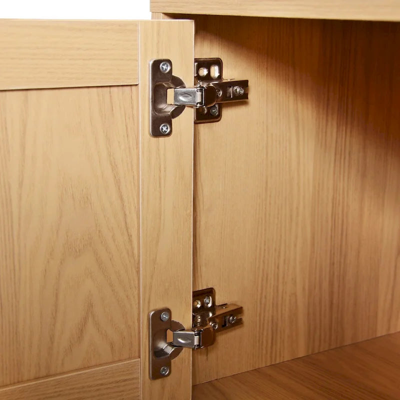 Meuble TV de style ferme moderne avec pieds en bois massif
