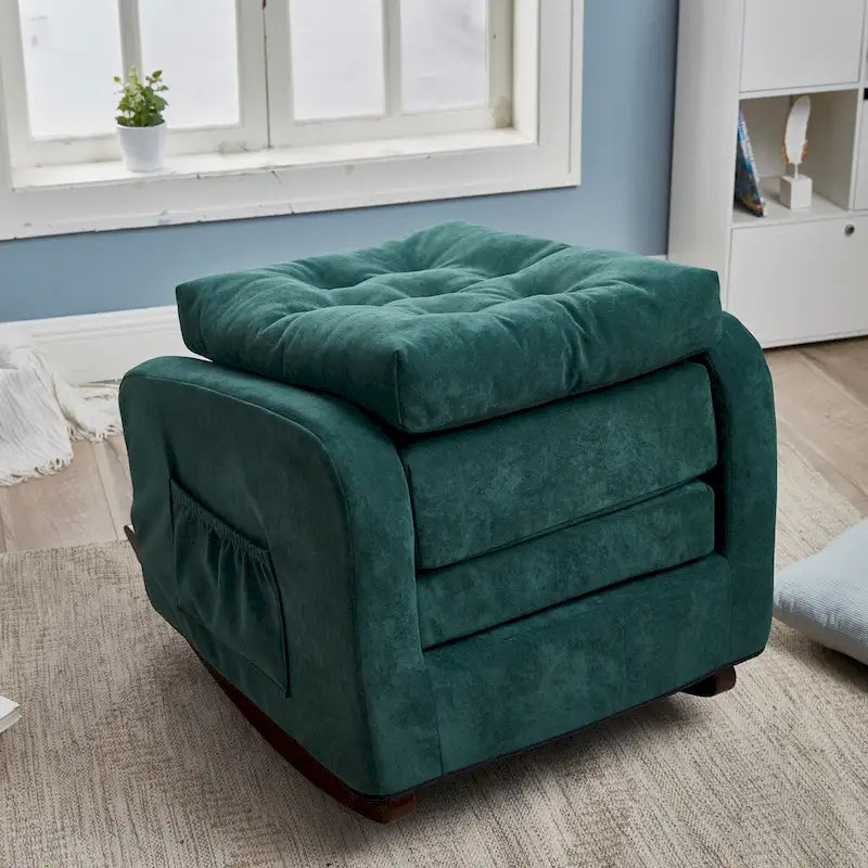 Fauteuil inclinable de relaxation en tissu à dossier haut