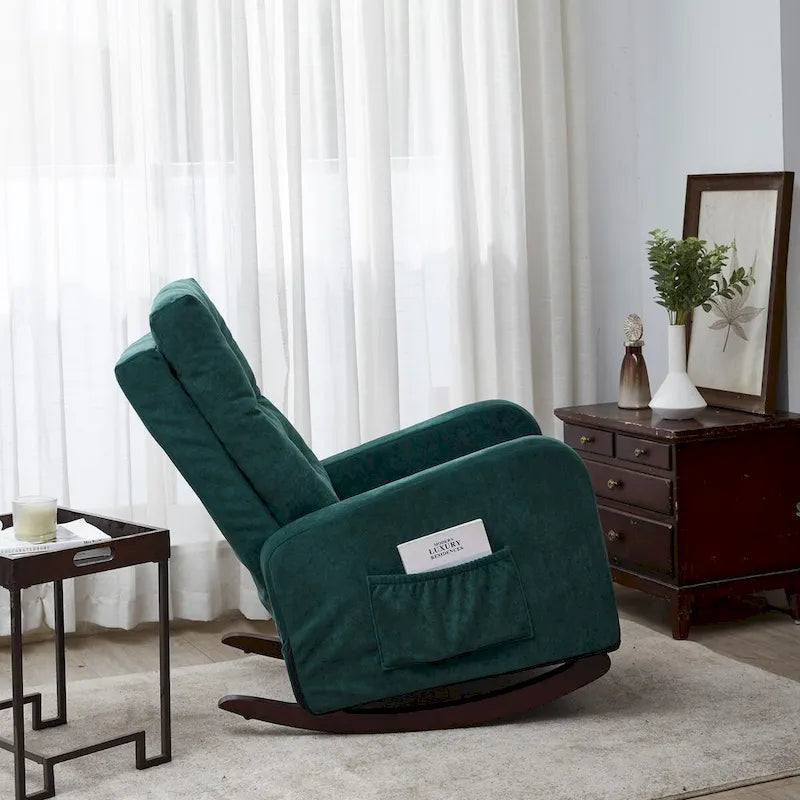 Fauteuil inclinable de relaxation en tissu à dossier haut