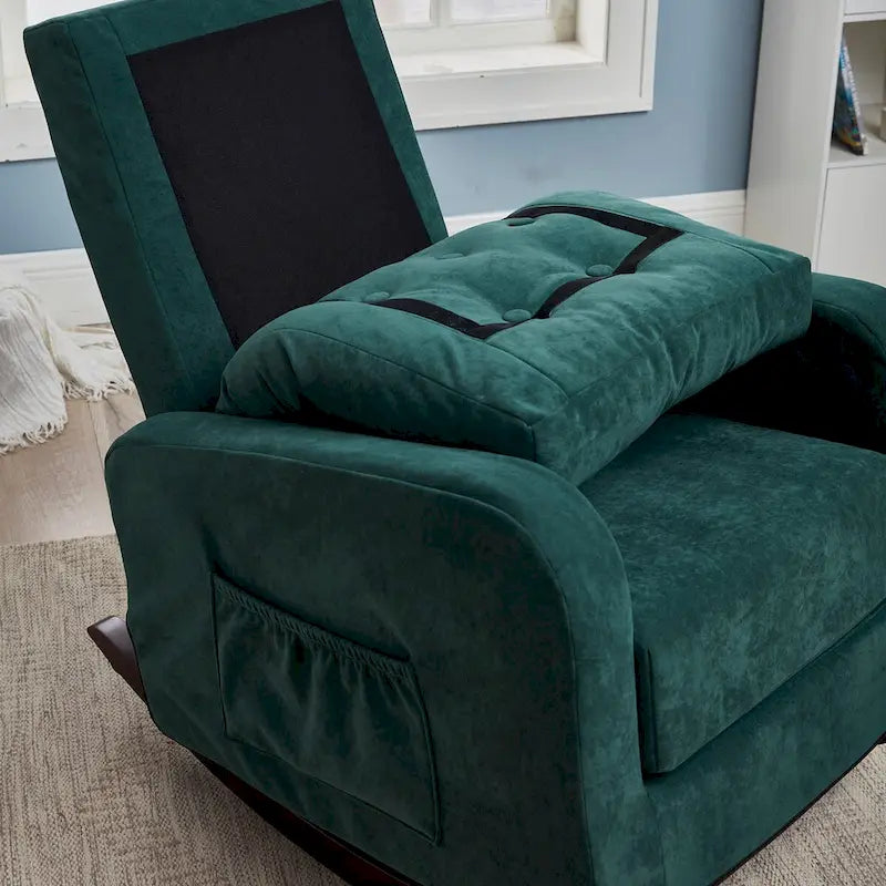 Fauteuil inclinable de relaxation en tissu à dossier haut
