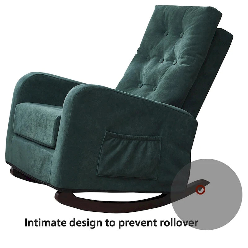 Fauteuil inclinable de relaxation en tissu à dossier haut