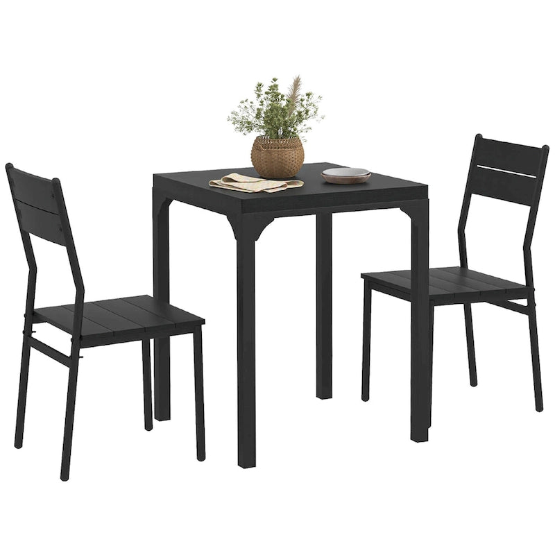 Ensemble de salle à manger 3 pièces pour 2 personnes, table et chaises de cuisine modernes pour coin repas, petit espace