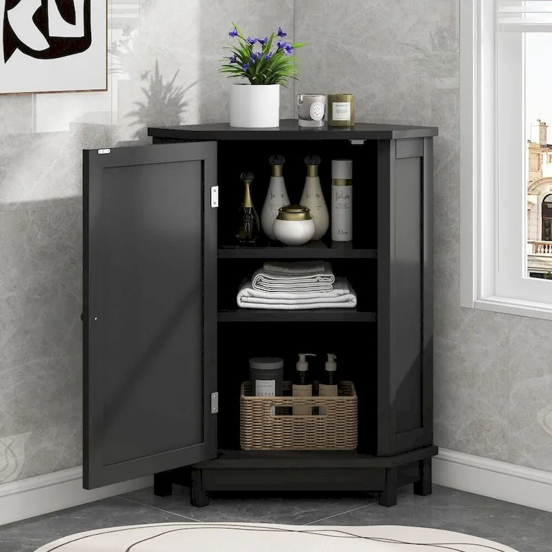 Meuble d'angle triangulaire pour salle de bain